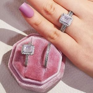 Sterling Silver Bridal Ring Set